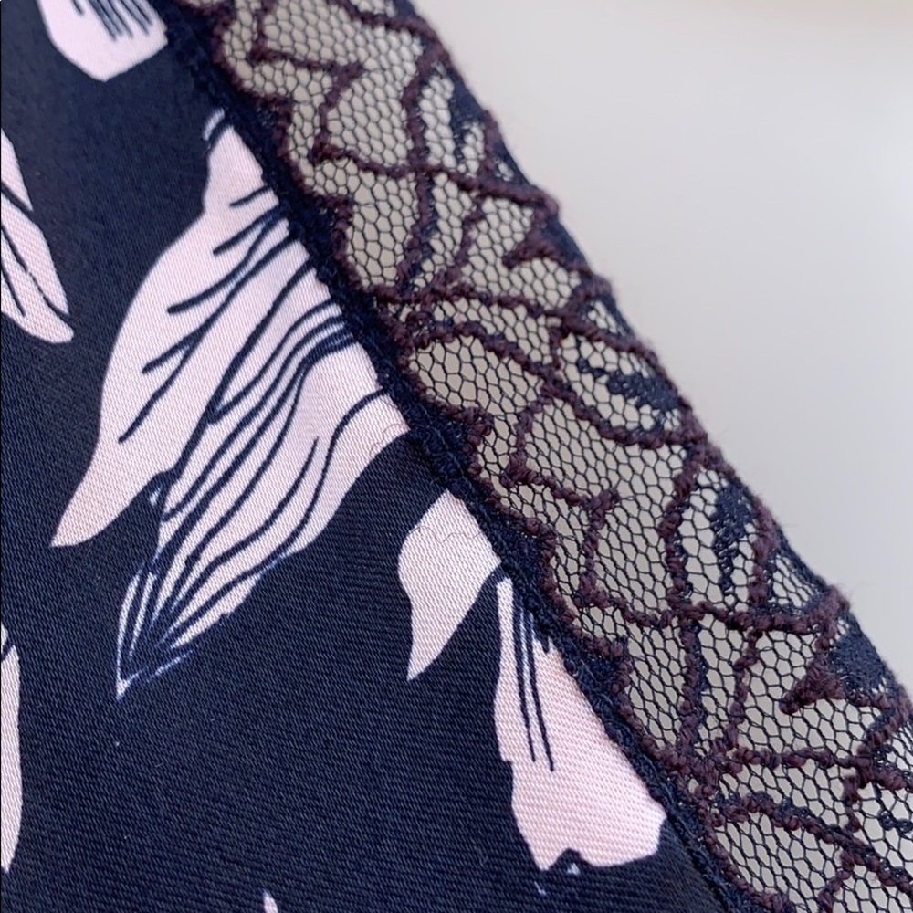 Jones New York Navy Blue Floral Satin Chemises | M - Picture 4 of 7